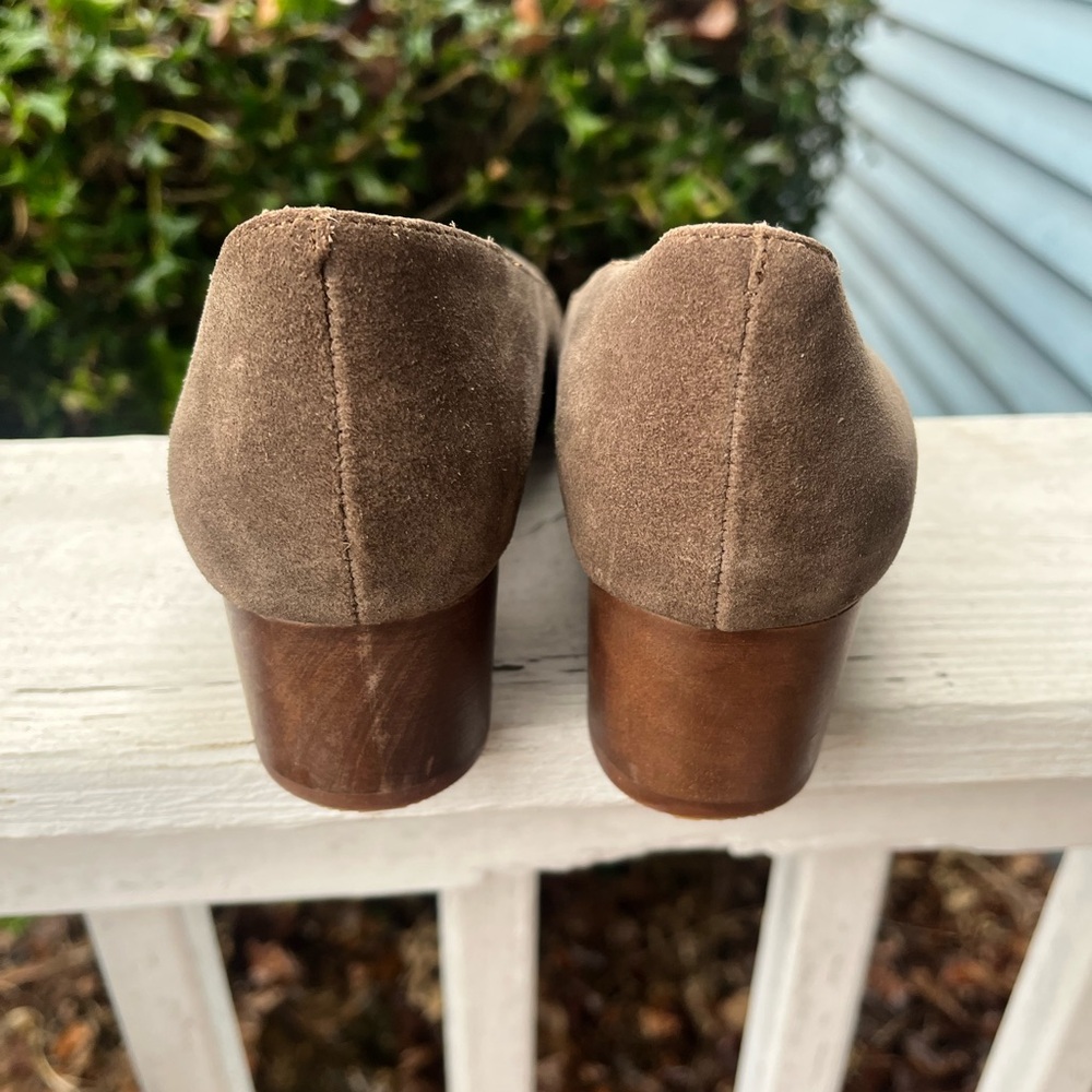 Madewell Low Heel Ella Pumps Shoes Mink Suede Size 7 - Picture 5 of 8